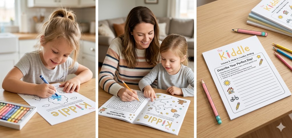 Mom and child enjoying Kiddle activities